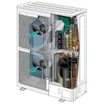 Термопомпа Atlantic ALFEA EXCELLIA DUO A.I. HP 16 Kw с вграден бойлер 190 литра - отопление, охлаждане и БГВ - Image 6